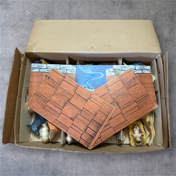 Vtg 1950’s Hartland Plastic Nativity Set with Box 21 Pieces - Picture 2 of 9